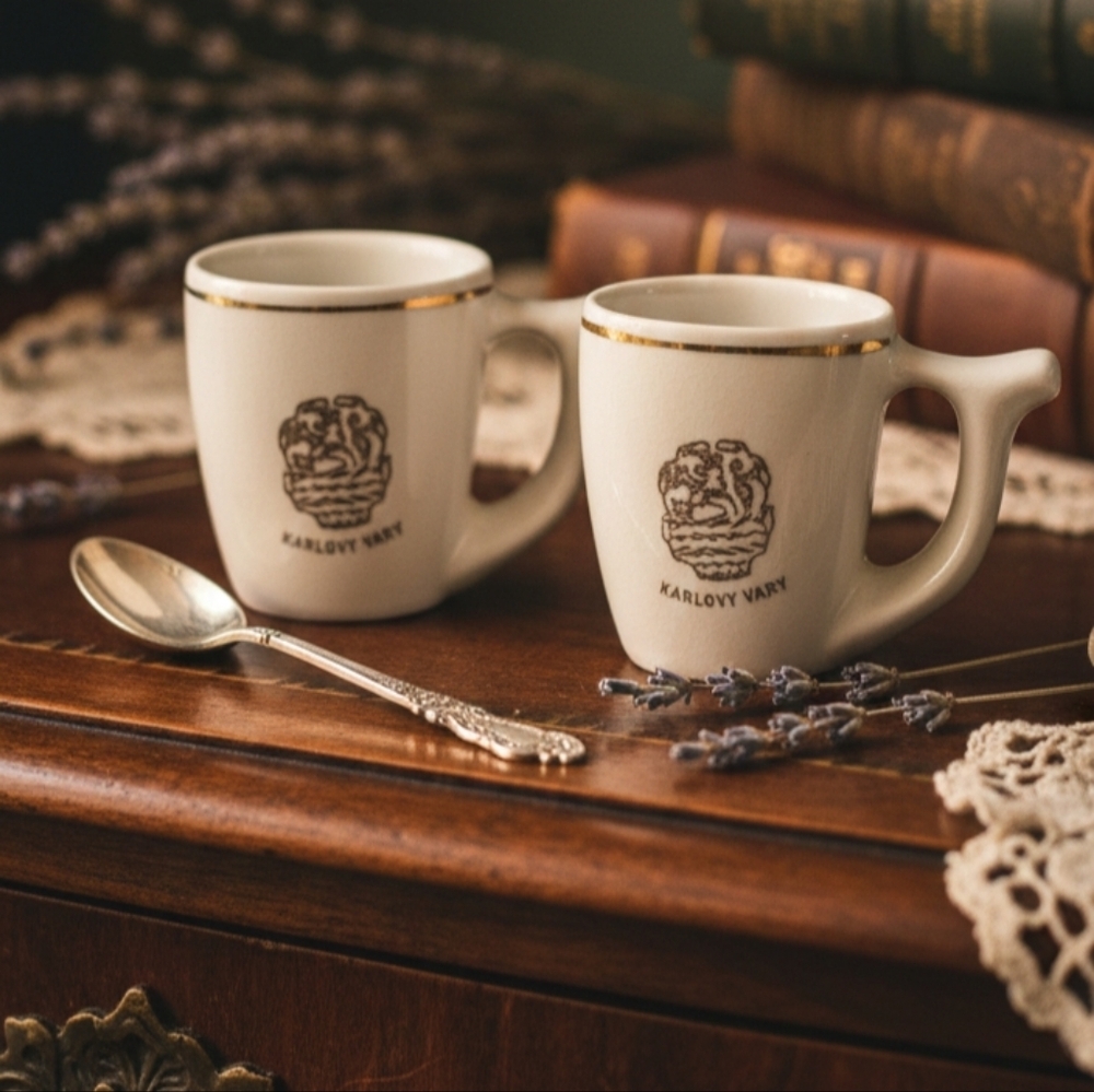 Karlovy‎ Vary (Carlsbad) Czech Republic Spa Sipping Cups Set of 2